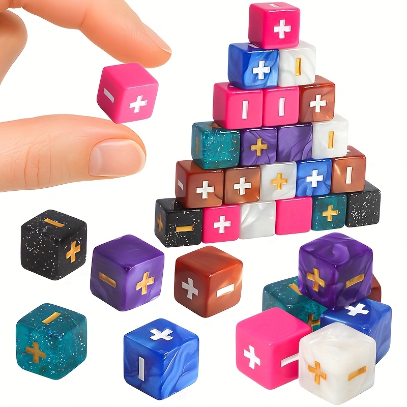 Set of 10 16Mm Acrylic Right Angle Dice for Games